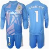 Real Madrid Thibaut Courtois #1 Torwart Heimtrikot 2024-25 Langarm (+ kurze hosen)